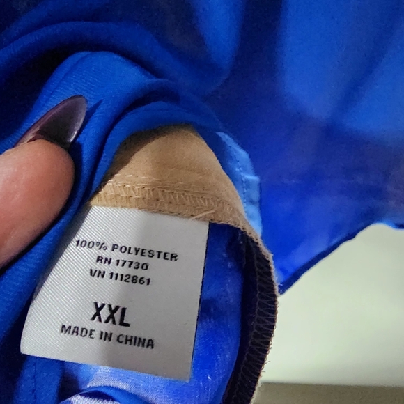 Tracy Reese for Neiman Marcus top royal blue plus size XXL sequin blouse - Picture 5 of 11